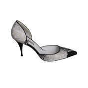 Chanel Black and White Tweed D’Orsay Pumps