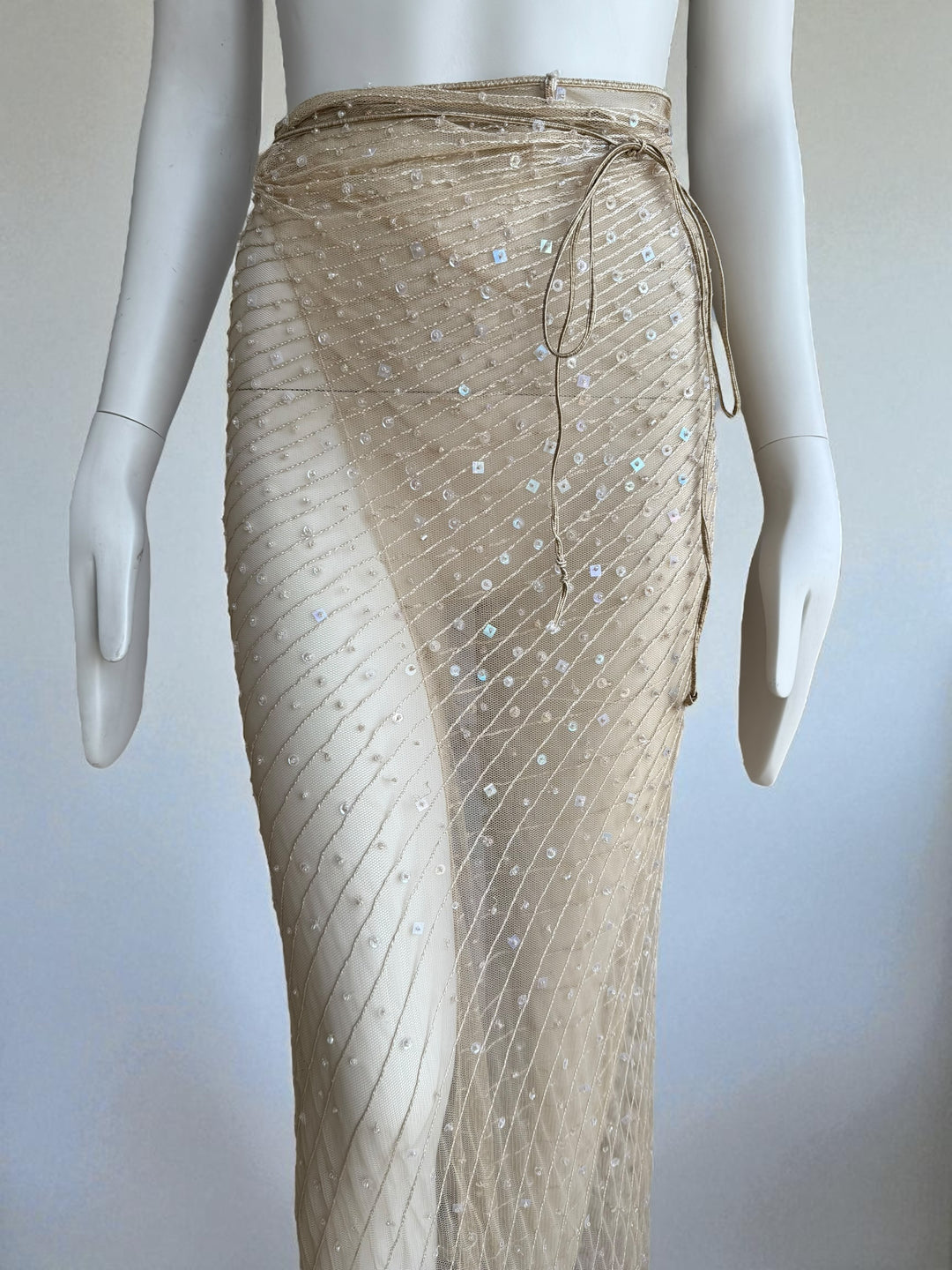Roberto Cavalli S/S 2000 Beaded Embellished Wrap Skirt