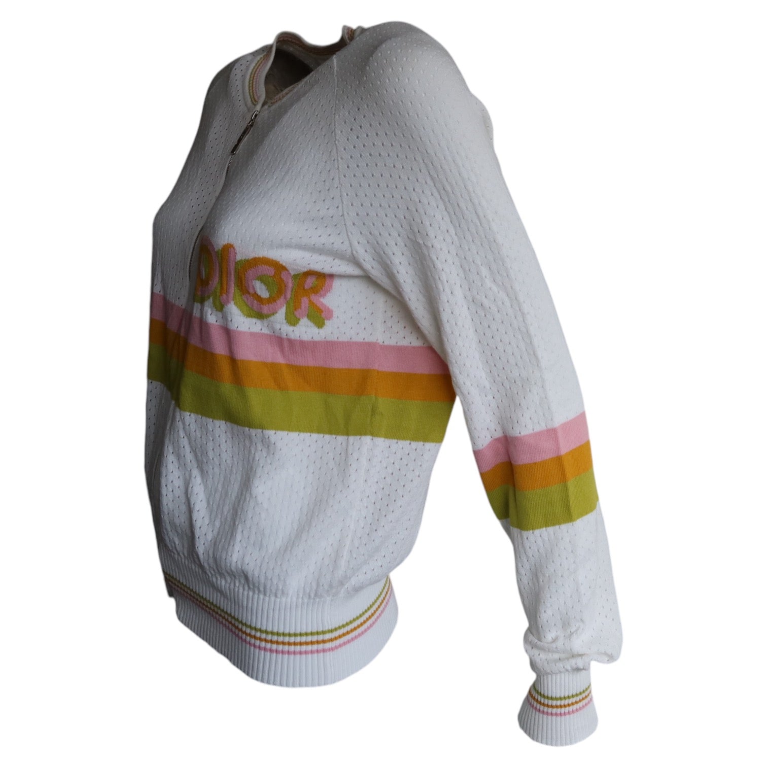 Christian Dior White Mesh Logo Jacket