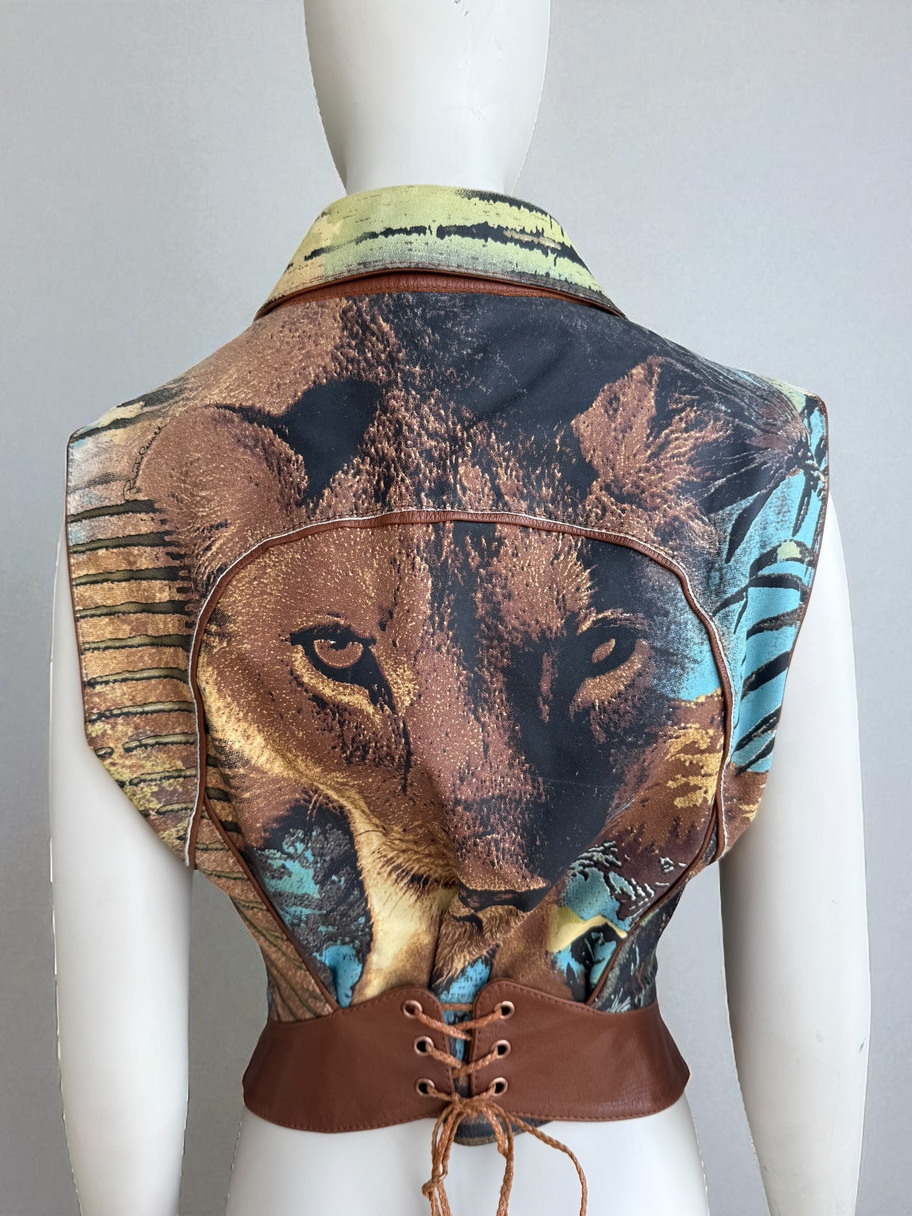 Roberto Cavalli S/S 2002 Lion Set – Leather Jacket & Jeans