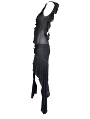 John Galliano S/S 1997 Silk Chiffon Fringe Dress