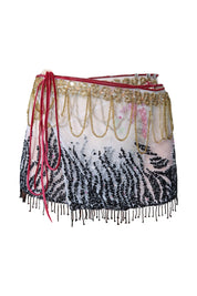Roberto Cavalli S/S 2000 Beaded Embellished Wrap Skirt