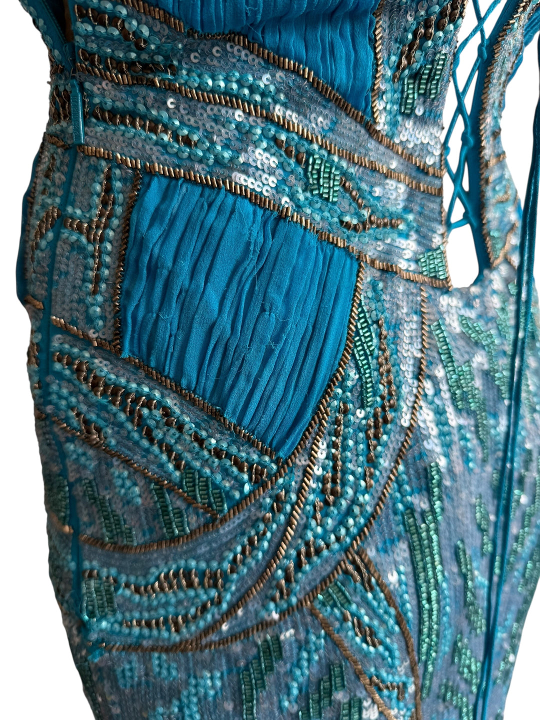 Roberto Cavalli 2012 Embellished Corset Lace Up Maxi Dress