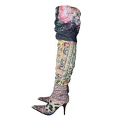 Roberto Cavalli F/W 2002 Patchwork Boots