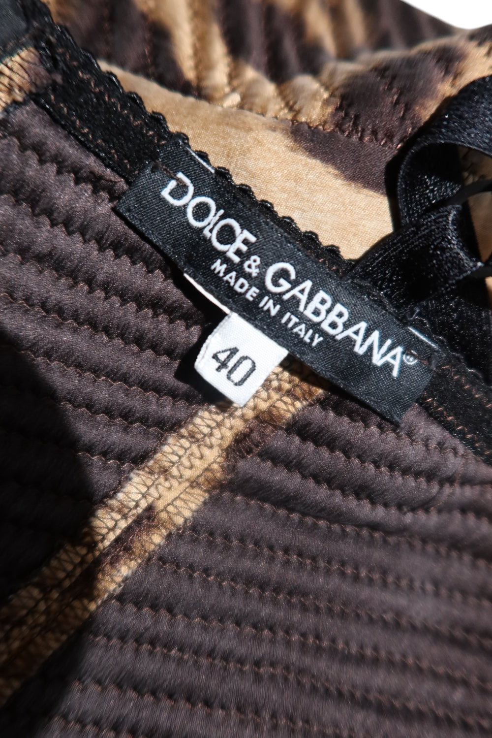 Dolce & Gabbana 2000s Silk Corset Leopard Lace Dress