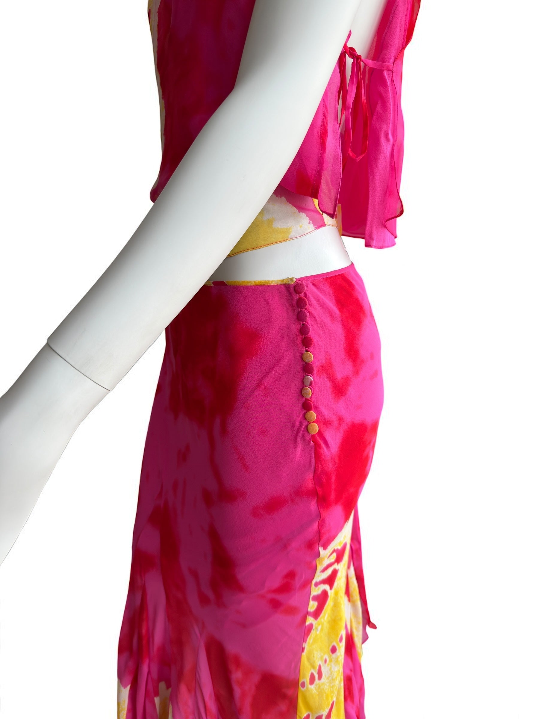 Christian Dior S/S 2003 Tie Dye Silk Set
