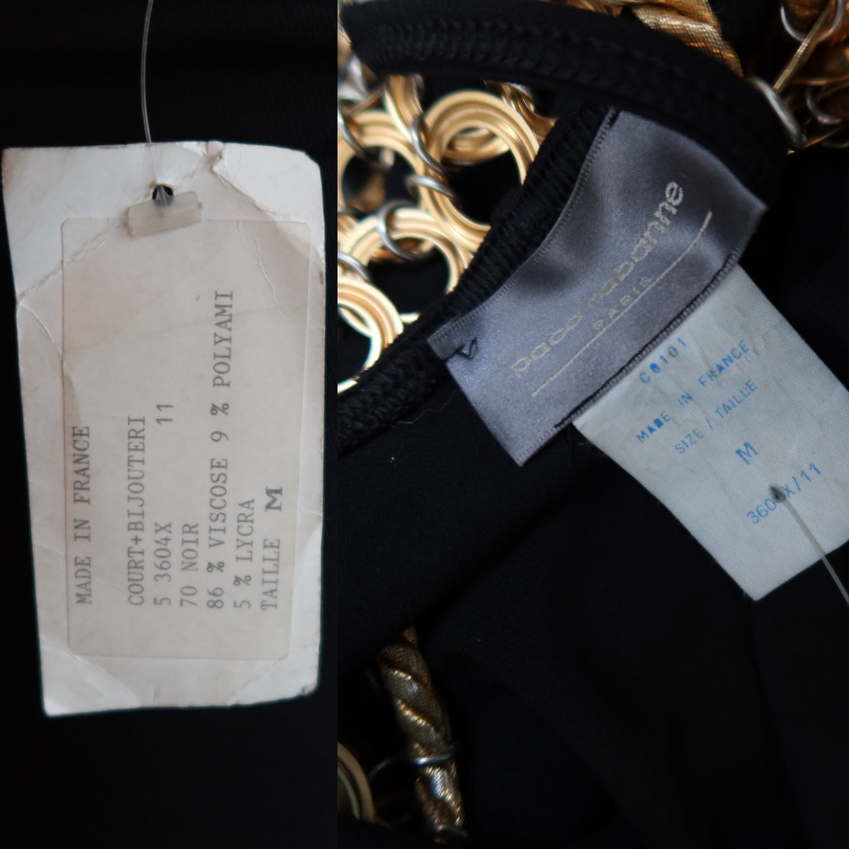 Paco Rabbane 1990 Jersey Metal Dress