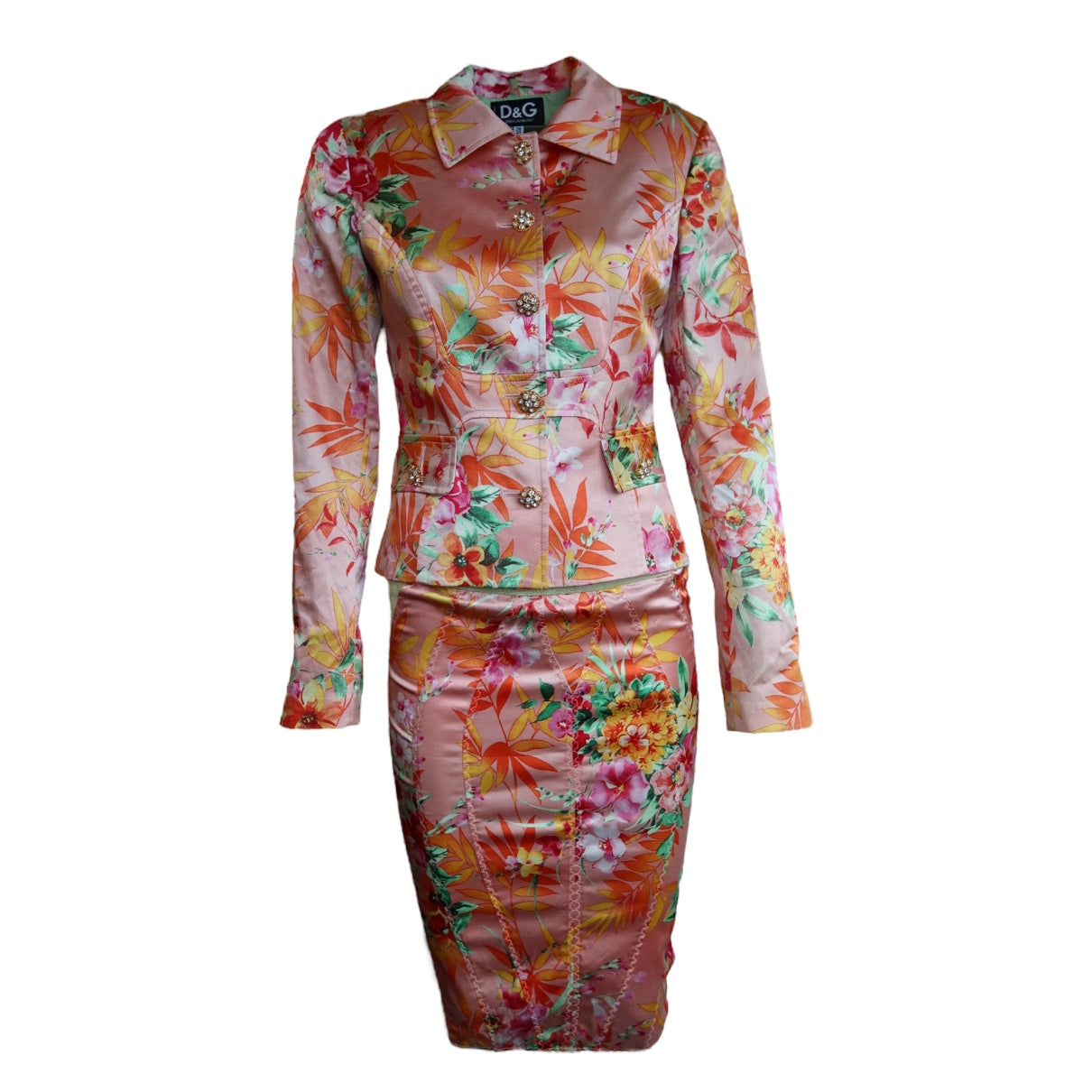D&G 2005 floral blazer and skirt
