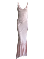 Christian Dior By John Galliano F/W 2004 Pink Chiffon Bias Cut Gown