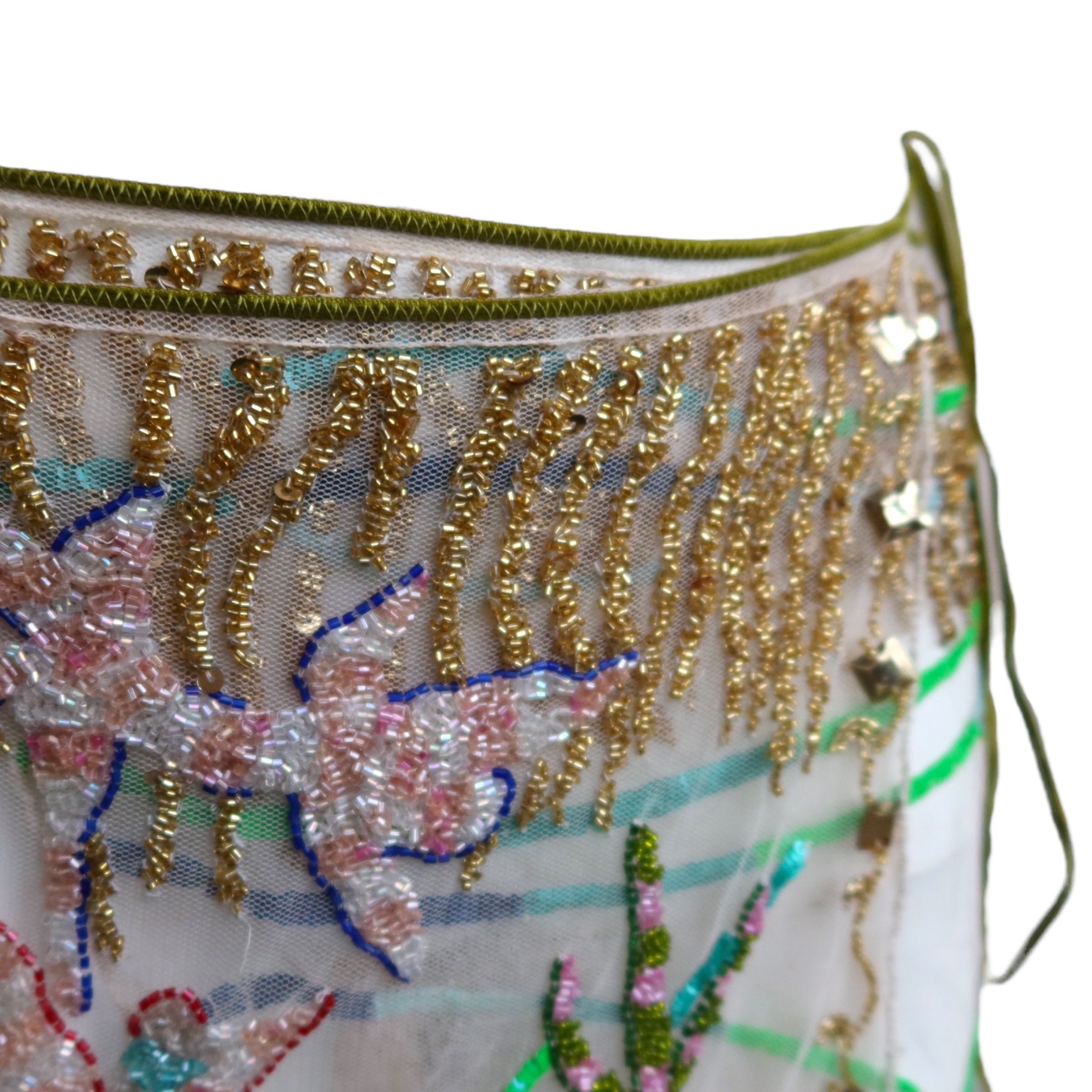 Roberto Cavalli S/S 2000 Beaded Embellished Wrap Skirt