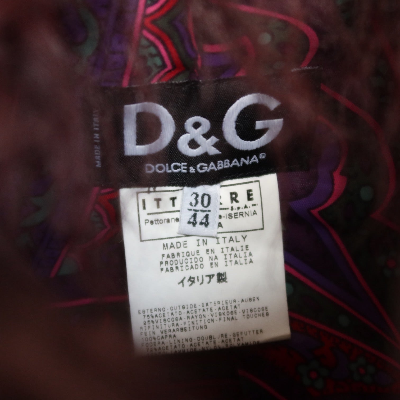 Dolce & Gabbana (D&G Line) Purple Velvet Jacket