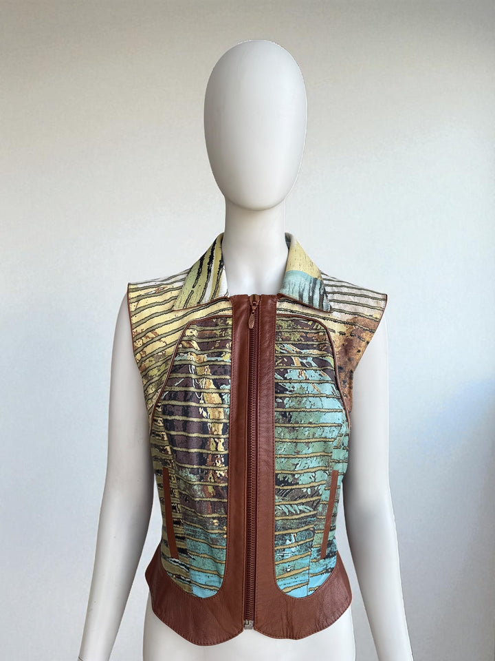 Roberto Cavalli S/S 2002 Lion Leather Gilet