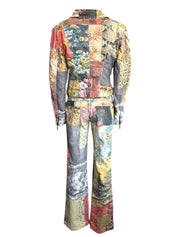Roberto Cavalli F/W 2002 Patchwork Jeans And Jacket