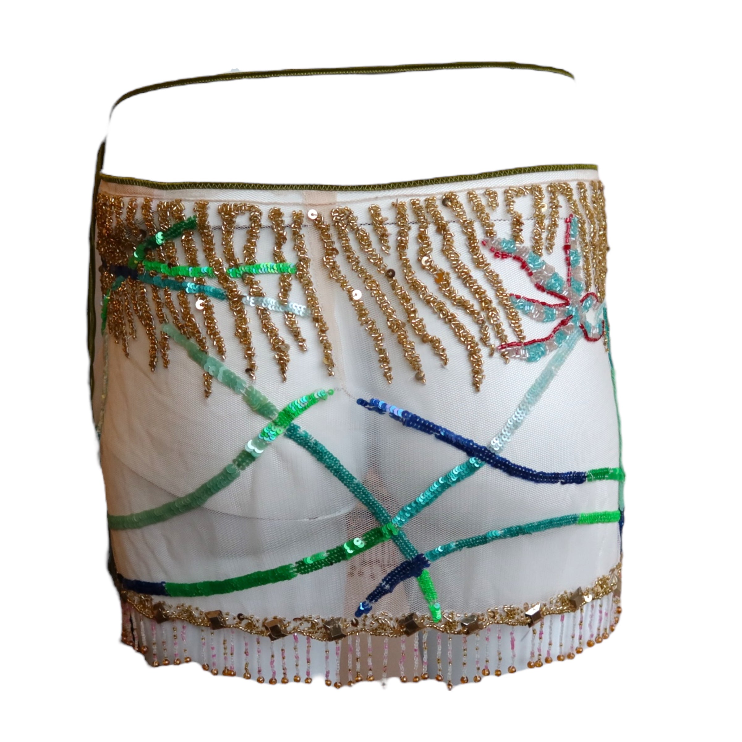 Roberto Cavalli S/S 2000 Beaded Embellished Wrap Skirt