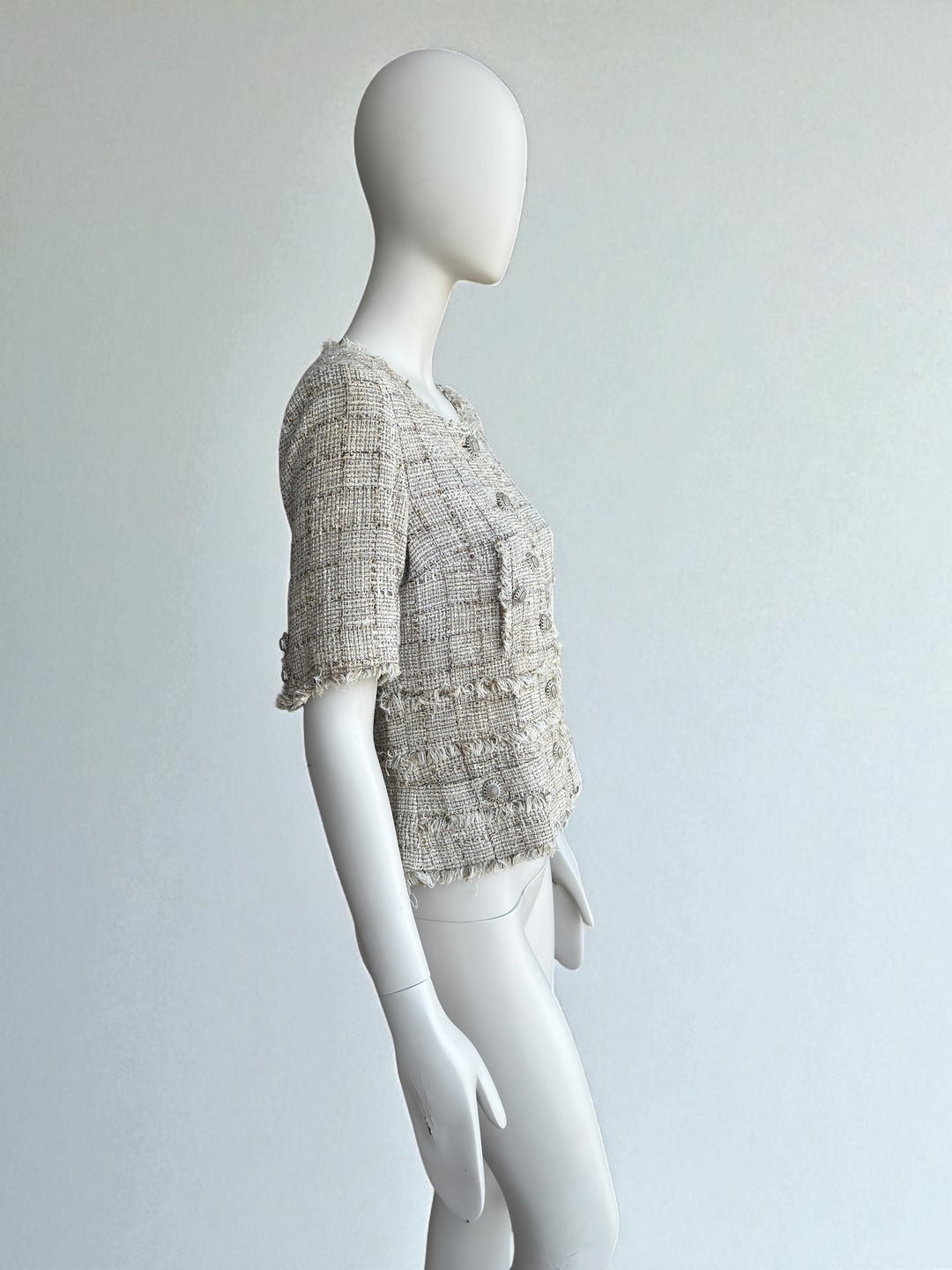 Chanel 2011 Tweed Short-Sleeve Blazer