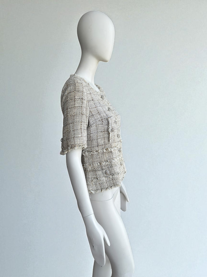 Chanel 2011 Tweed Short-Sleeve Blazer