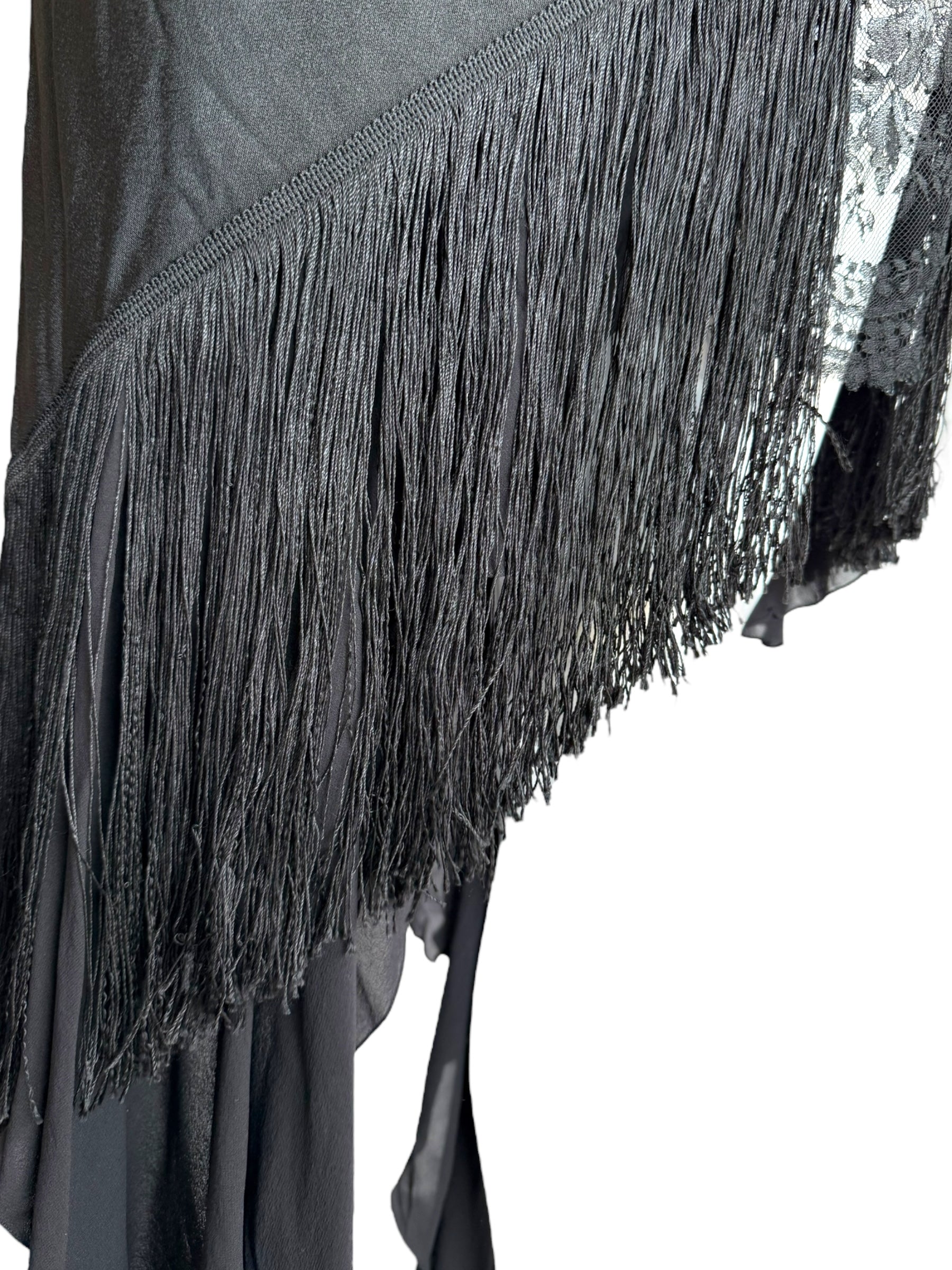 John Galliano S/S 1997 Silk Chiffon Fringe Dress