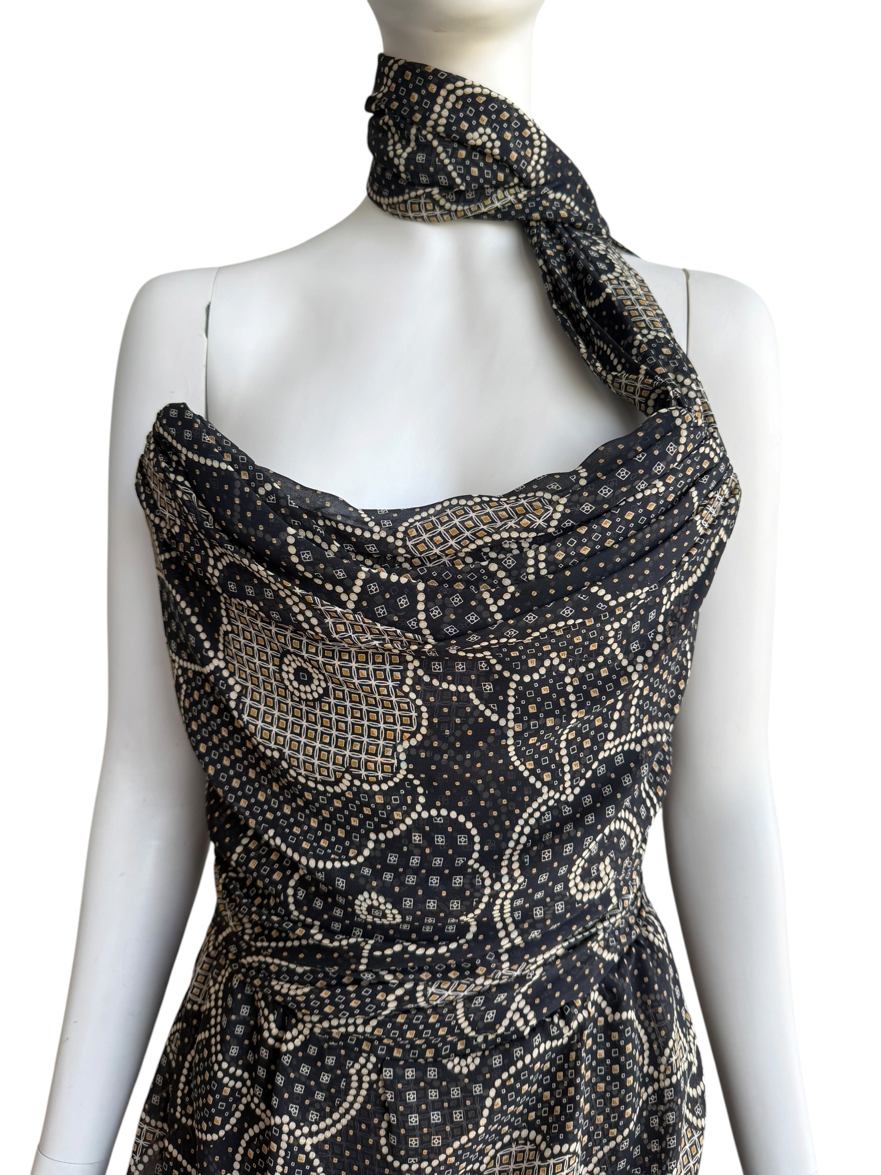Vivienne Westwood Silk Paisley Corseted Dress
