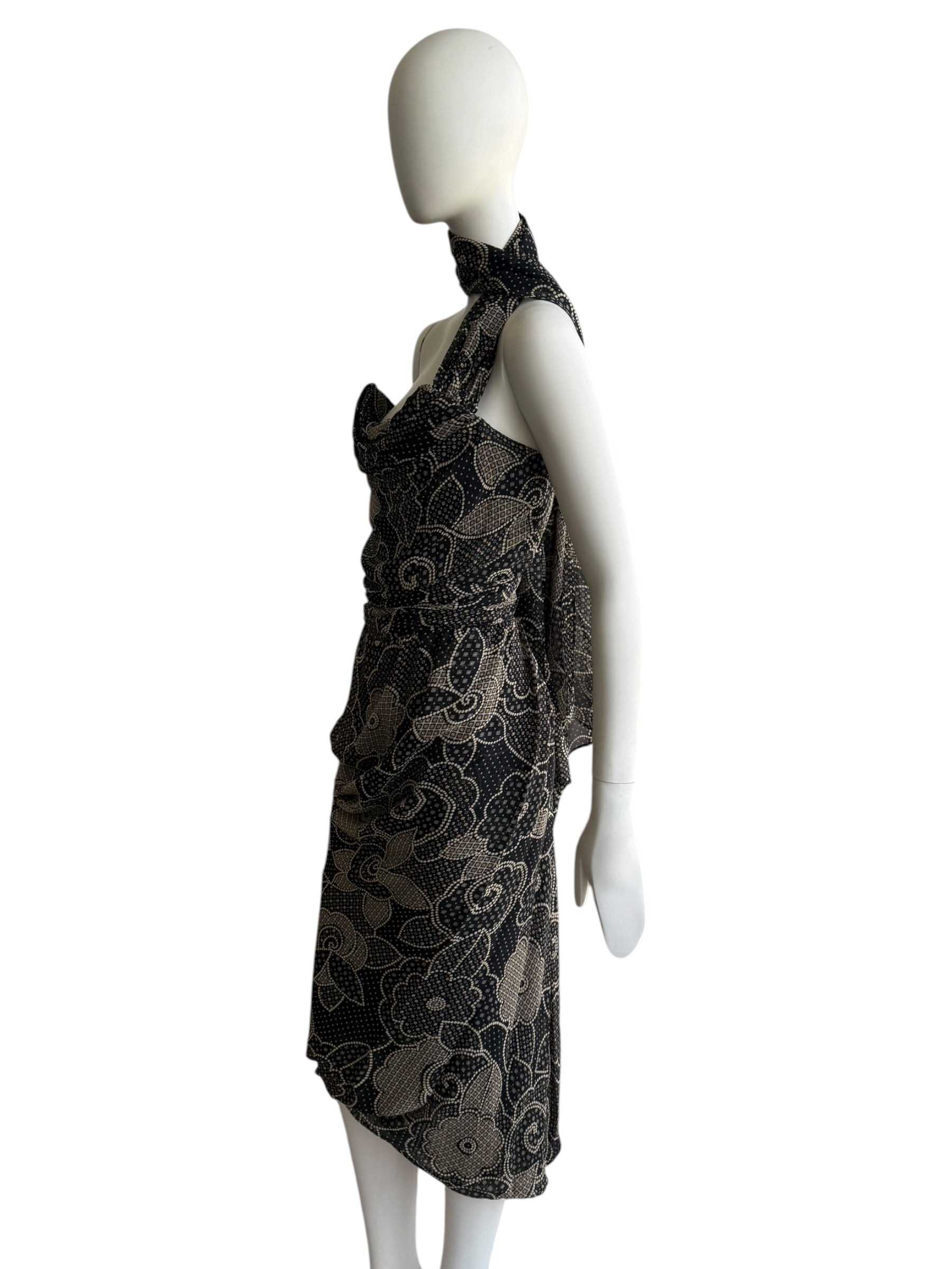 Vivienne Westwood Silk Paisley Corseted Dress