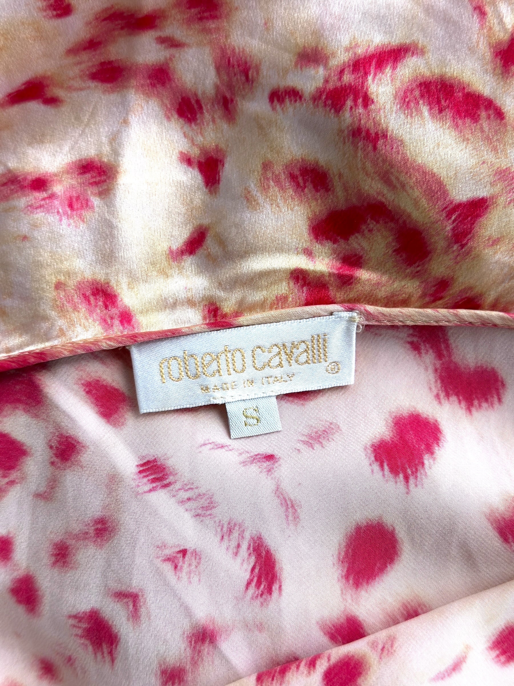 Roberto Cavalli S/S 2001 Maxi Leopard Silk Dress