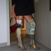 Roberto Cavalli F/W 2002 Patchwork Boots