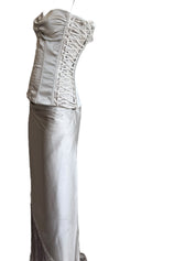 Dolce & Gabbana S/S 2003 Silk Corset Lace-Up Sarong Set