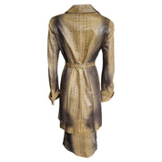 Roberto Cavalli F/W 2000 Croc Leather Trenchcoat And Skirt