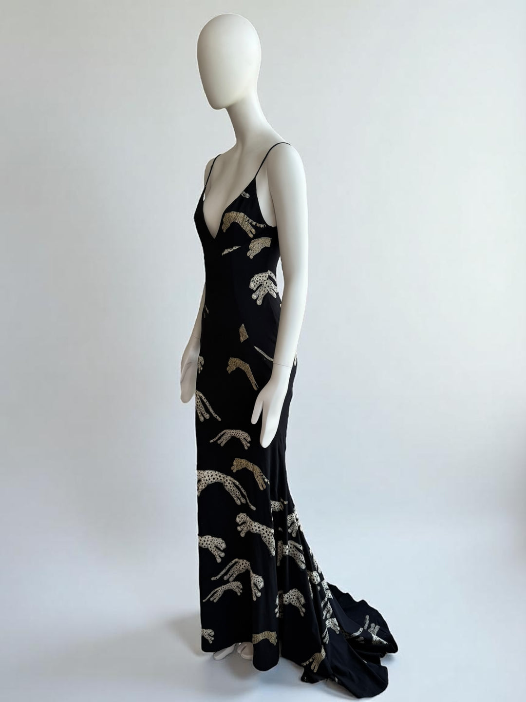 Roberto Cavalli F/W 2002 Leopard Silk Gown