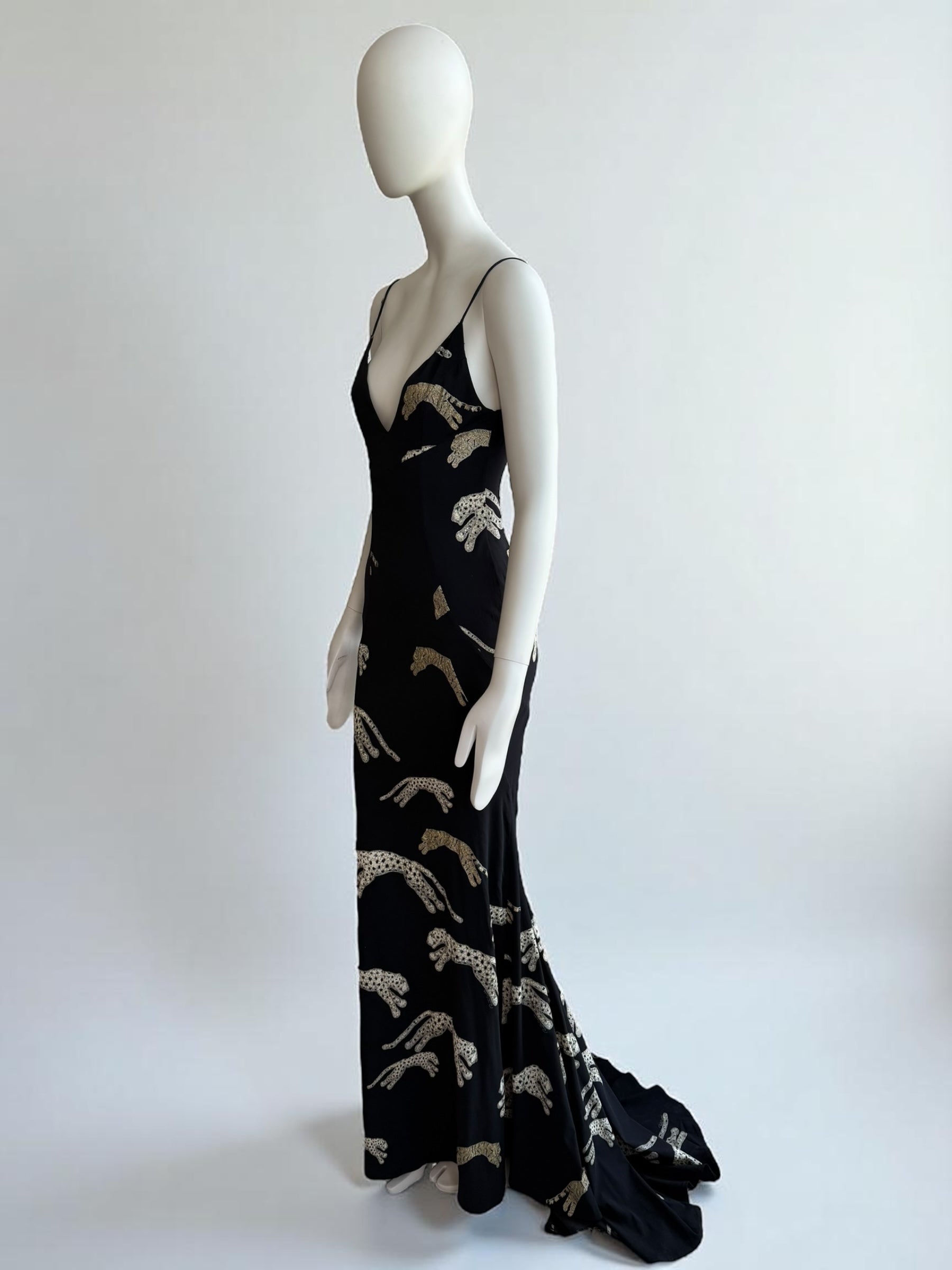 Roberto Cavalli F/W 2002 Leopard Silk Gown