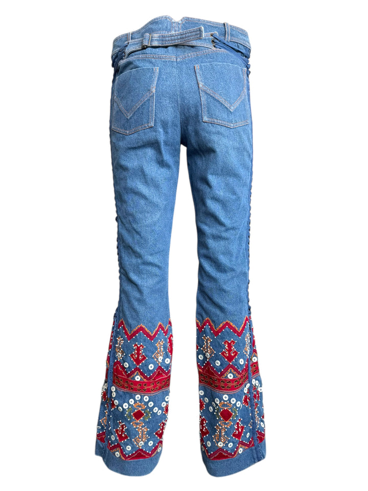 Christian Dior F/W 2002 Embroidery Jeans