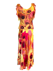 Roberto Cavalli S/S 2002 Floral Print Set