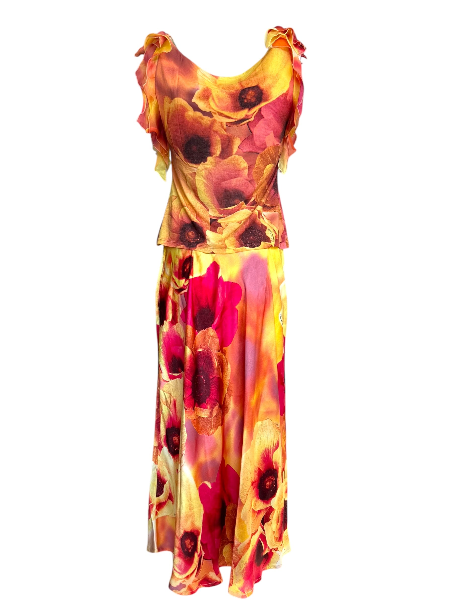 Roberto Cavalli S/S 2002 Floral Print Set