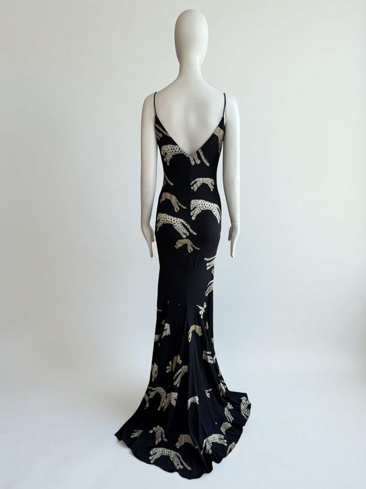 Roberto Cavalli F/W 2002 Leopard Silk Gown