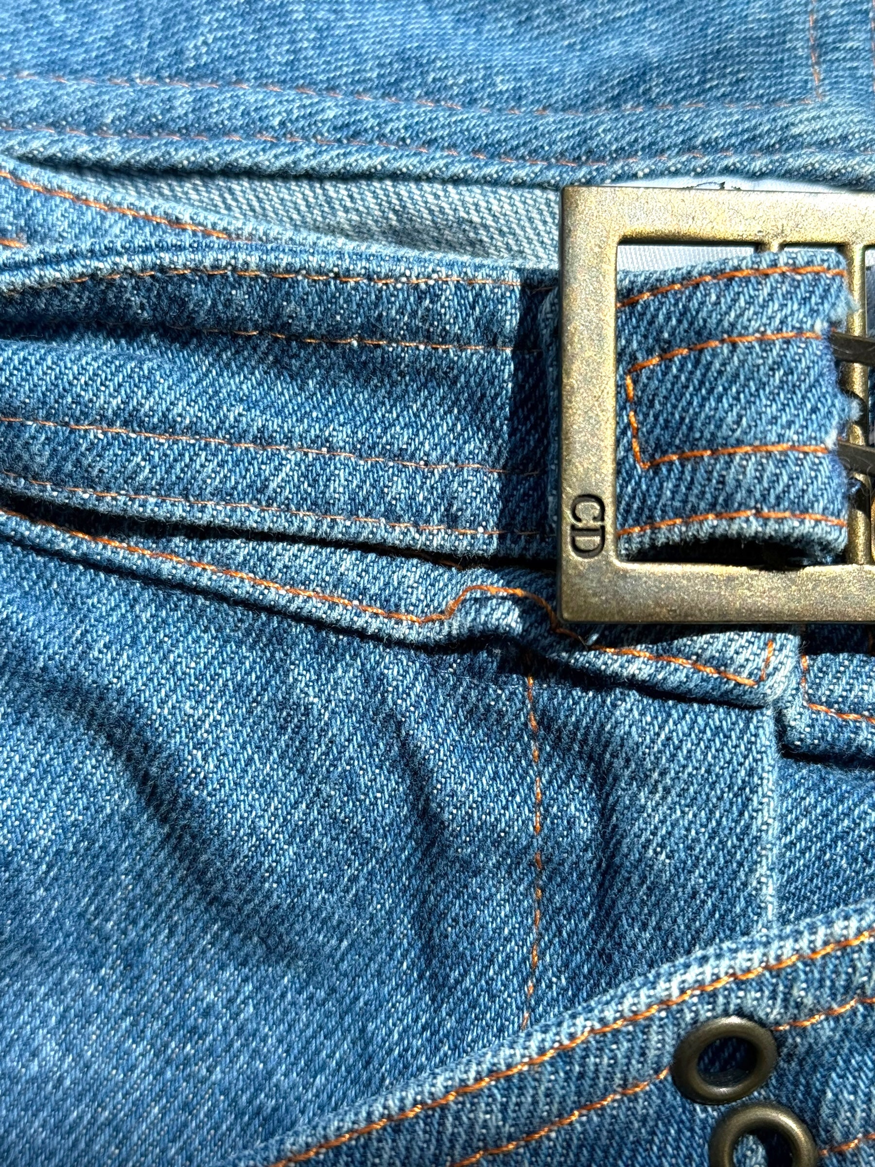 Christian Dior F/W 2002 Embroidery Jeans