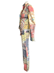 Roberto Cavalli F/W 2002 Patchwork Jeans And Jacket