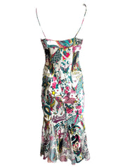 Christian Dior S/S 2004 Gispy Gitane Tattoo Silk Dress