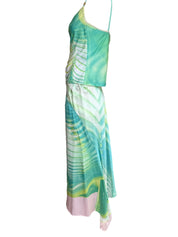 Roberto Cavalli S/S 2001 Psychedelic Print Silk Set