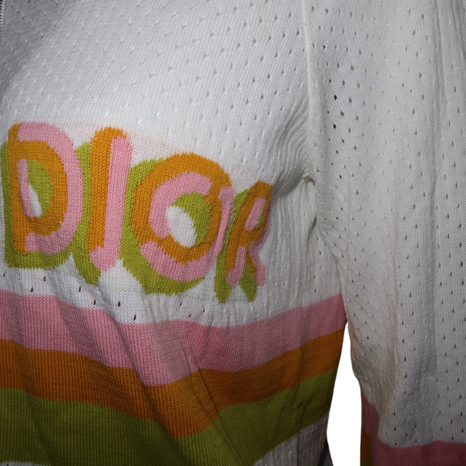 Christian Dior White Mesh Logo Jacket
