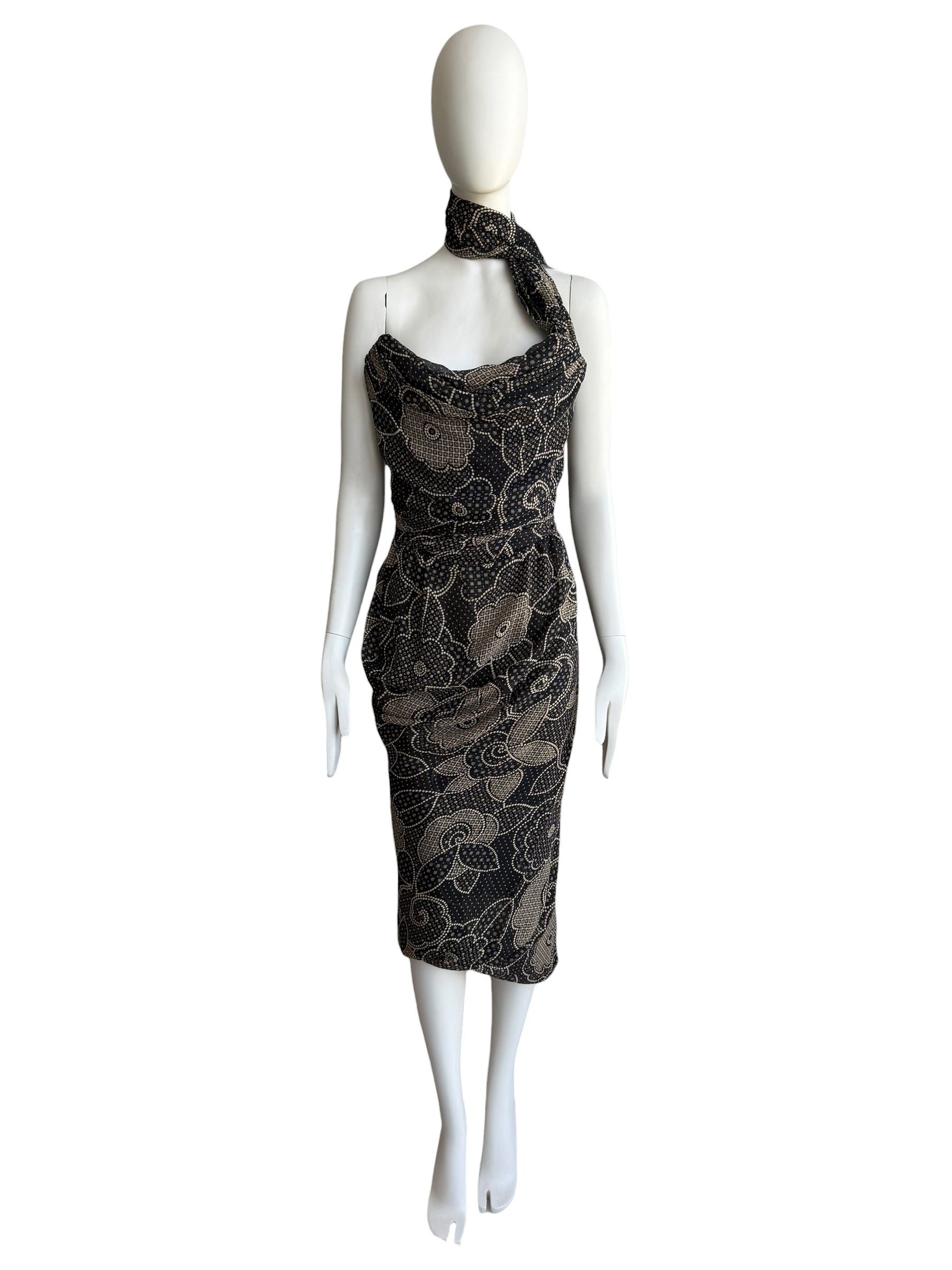 Vivienne Westwood Silk Paisley Corseted Dress
