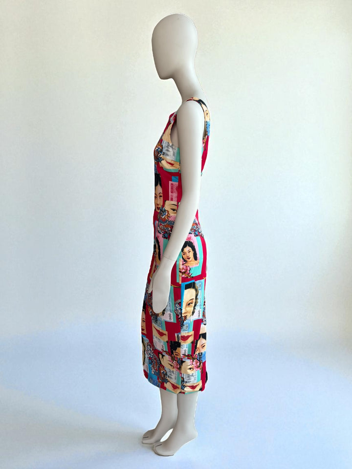 D&G S/S 2001 Asian Faces Dress