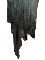 John Galliano S/S 1997 Silk Chiffon Fringe Dress