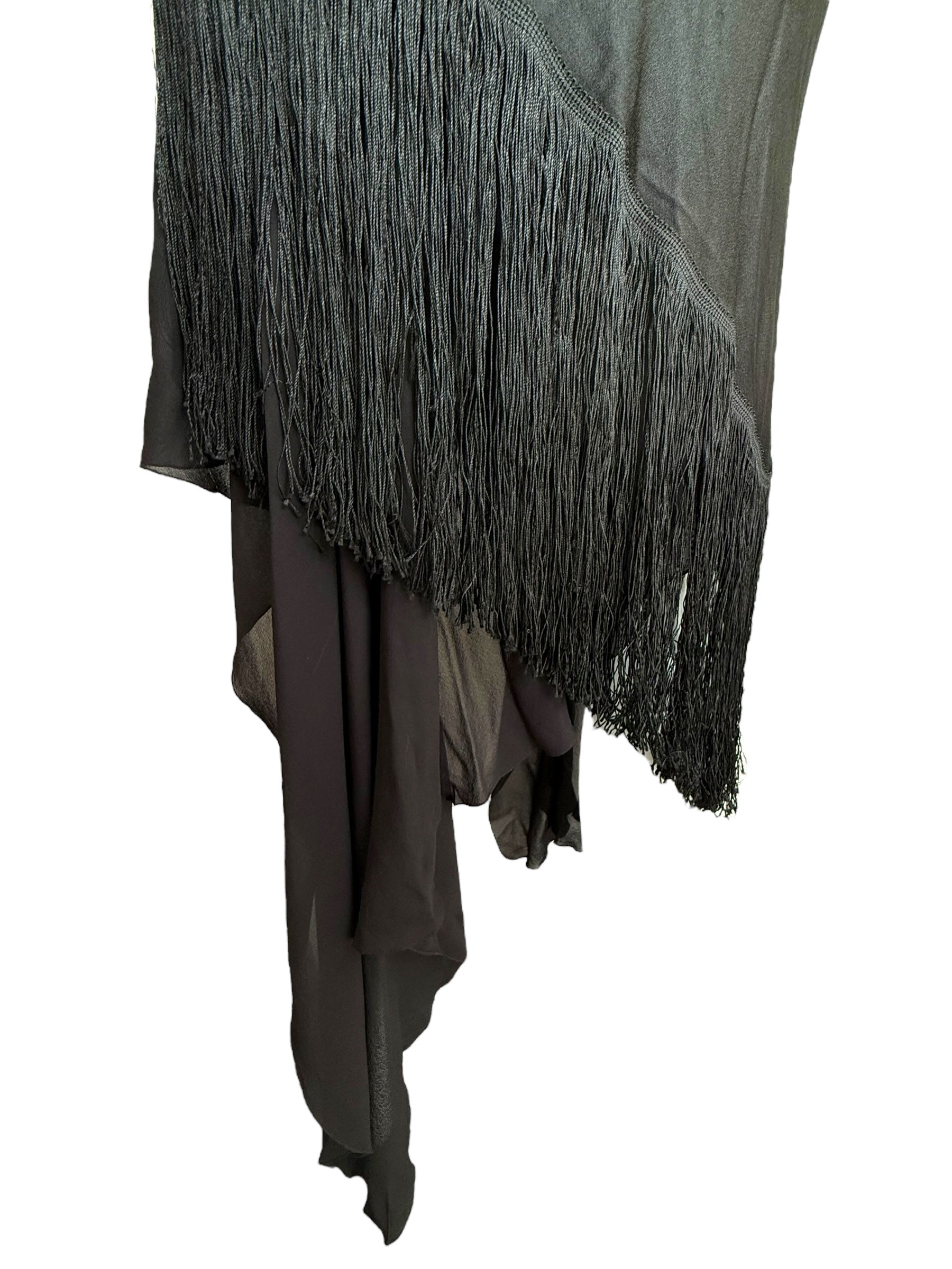 John Galliano S/S 1997 Silk Chiffon Fringe Dress