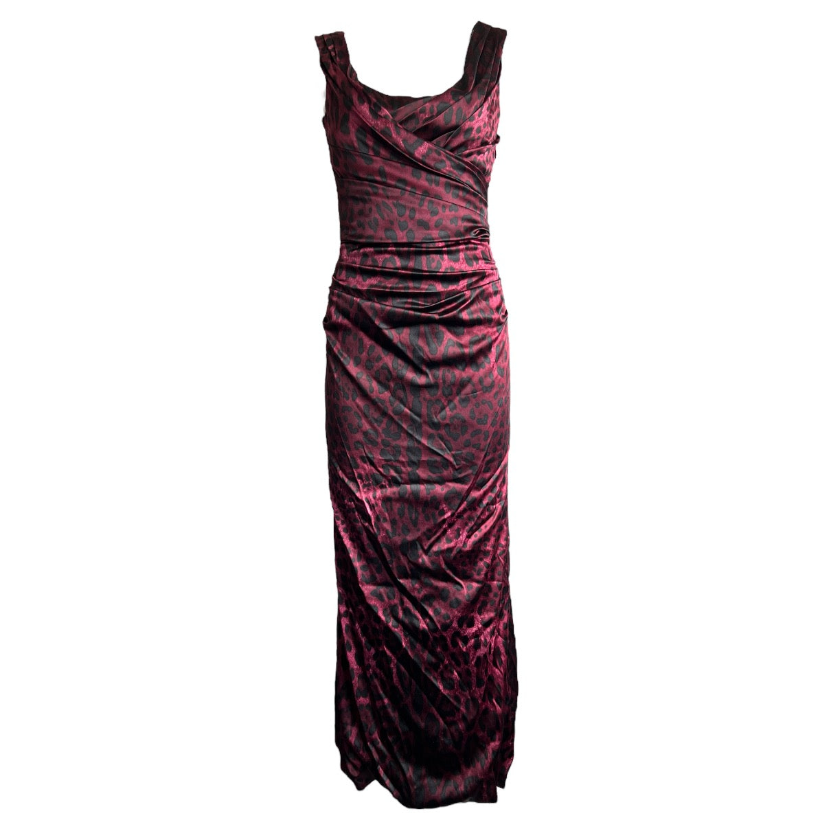 Dolce & Gabbana Leopard Silk Maxi Dress
