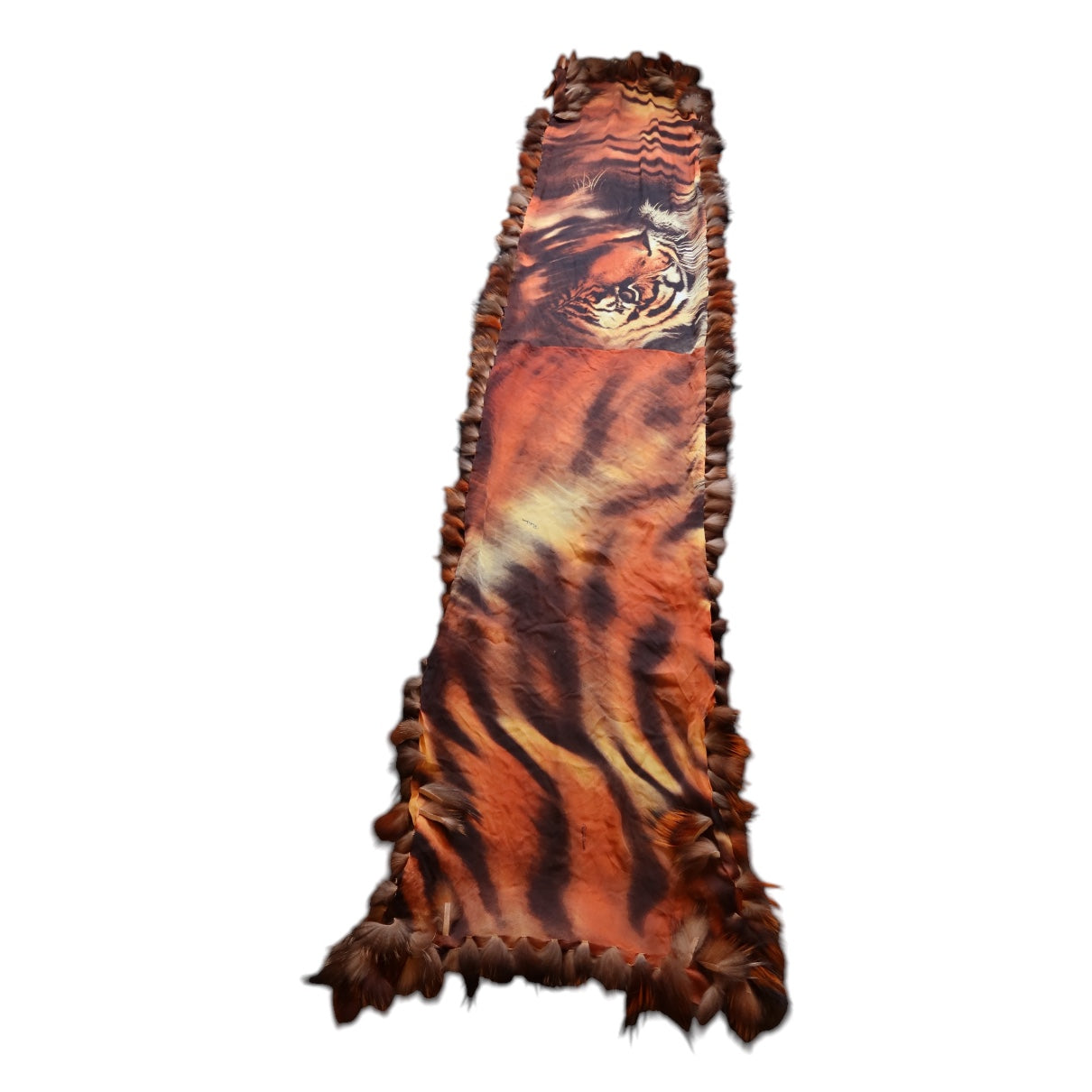 Roberto Cavalli F/W 2000 Tiger Fox Fur Scarf
