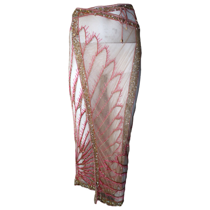 Roberto Cavalli S/S 2000 Beaded Embellished Wrap Skirt