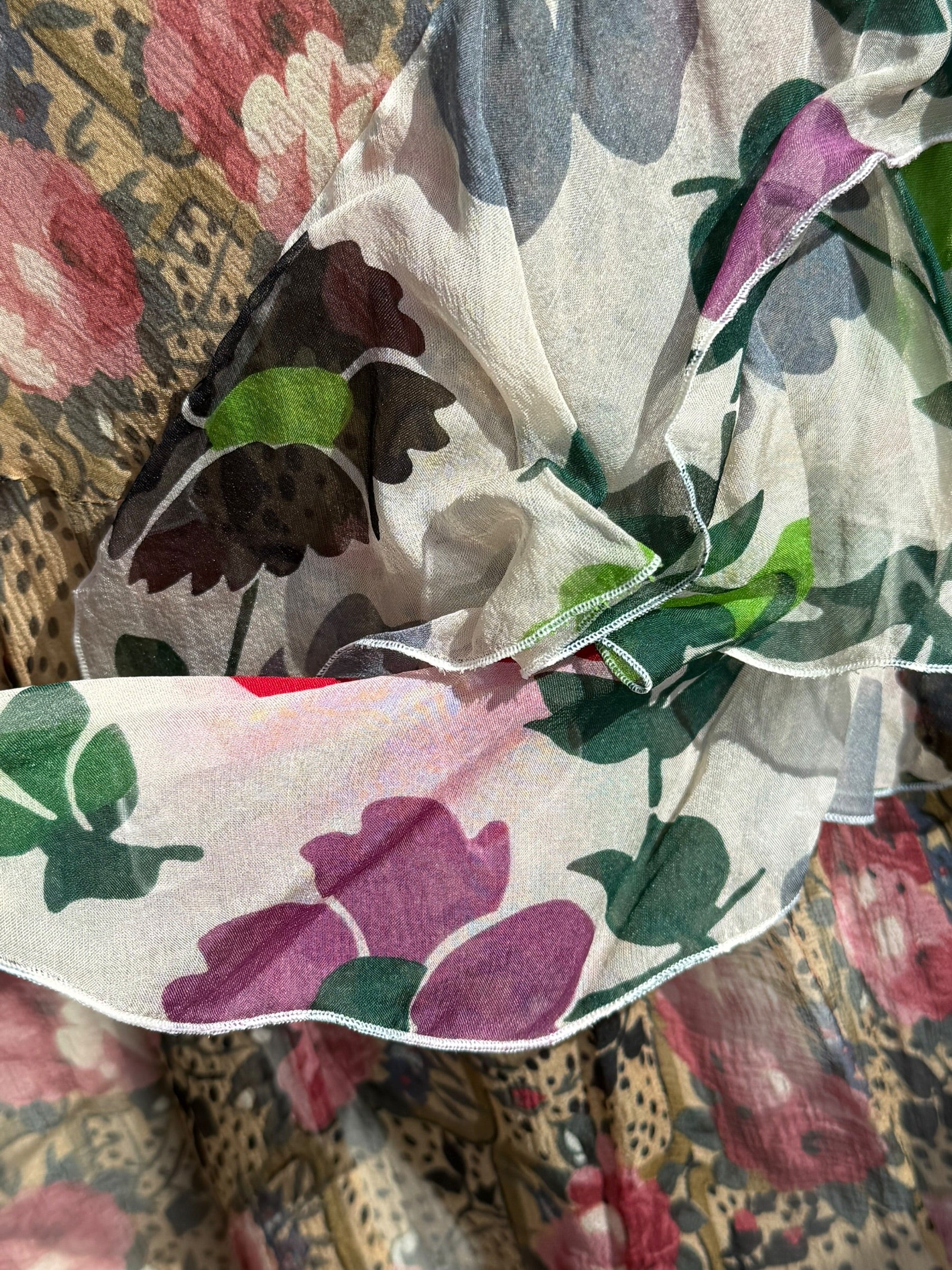 Christian Dior F/W 2001 Floral Silk Dress