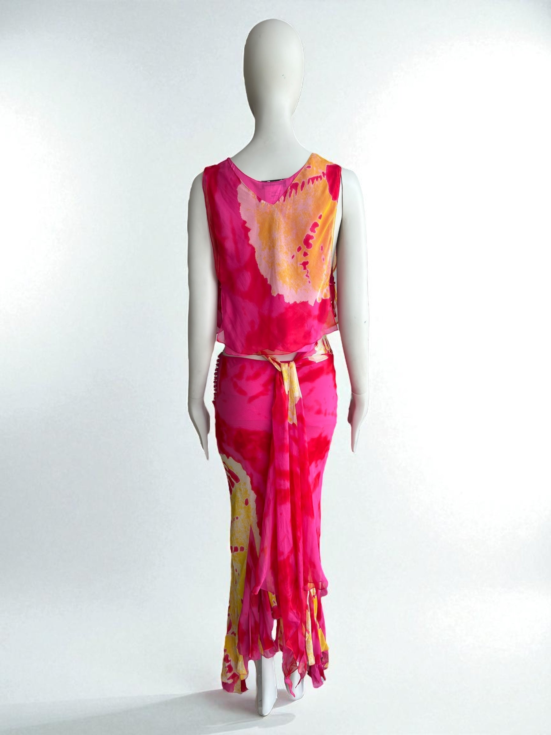 Christian Dior S/S 2003 Tie Dye Silk Set