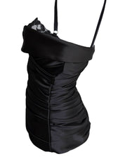 Dolce Gabbana Satin Lace Bra Corset