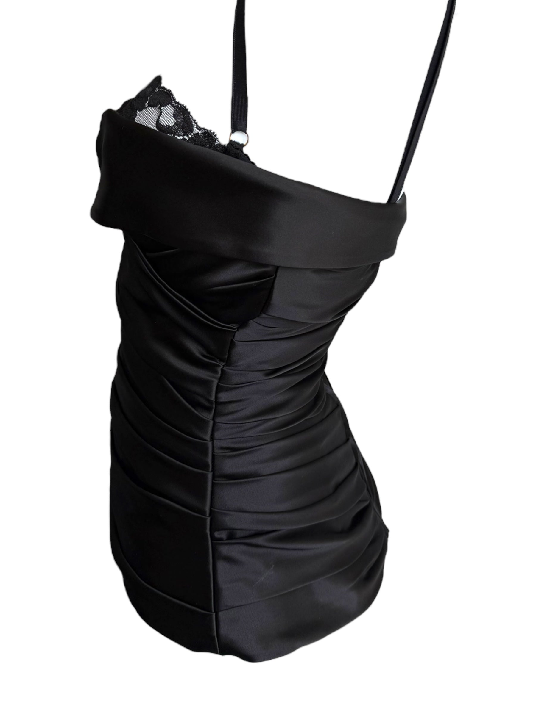 Dolce Gabbana Satin Lace Bra Corset