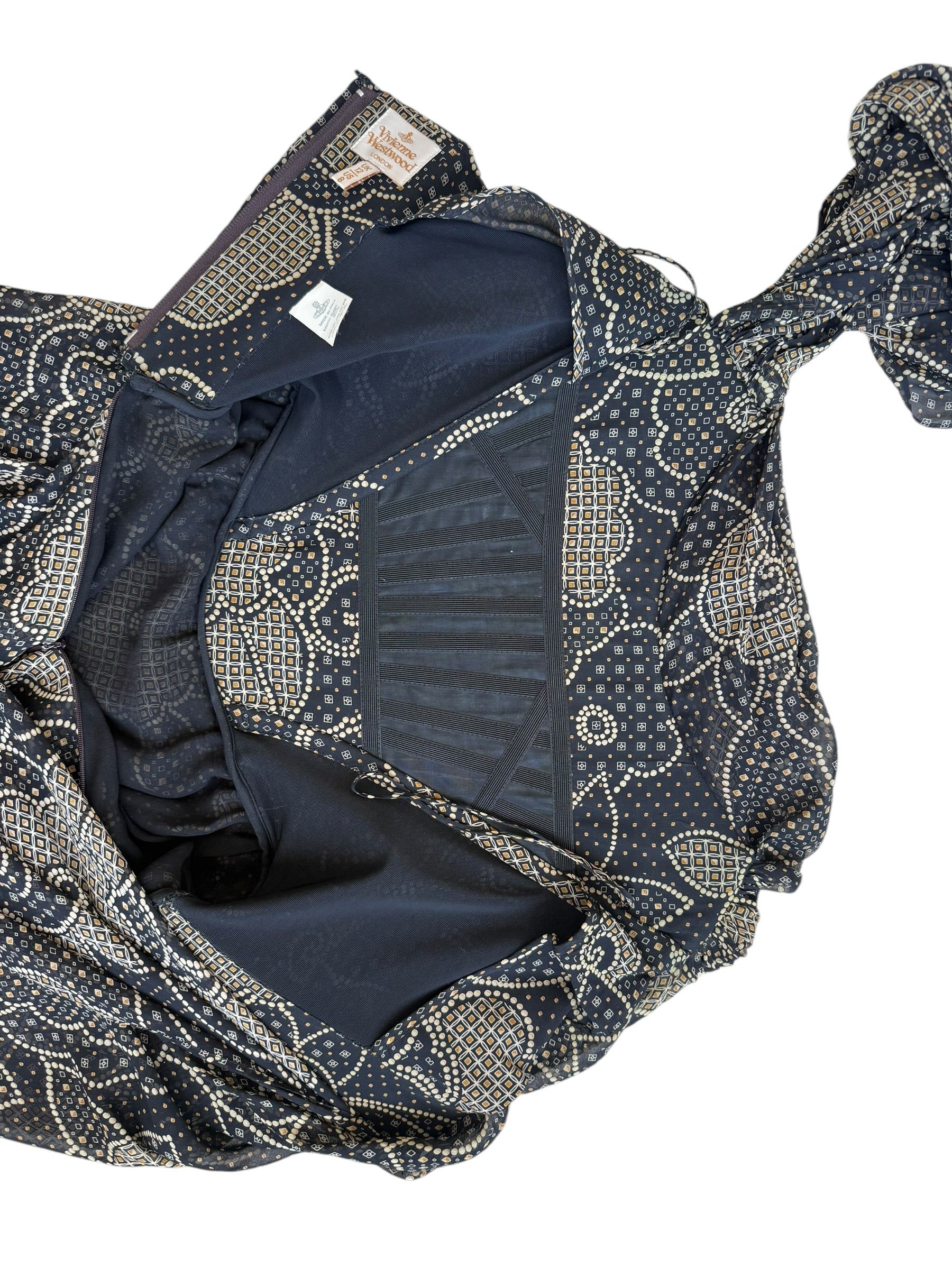 Vivienne Westwood Silk Paisley Corseted Dress